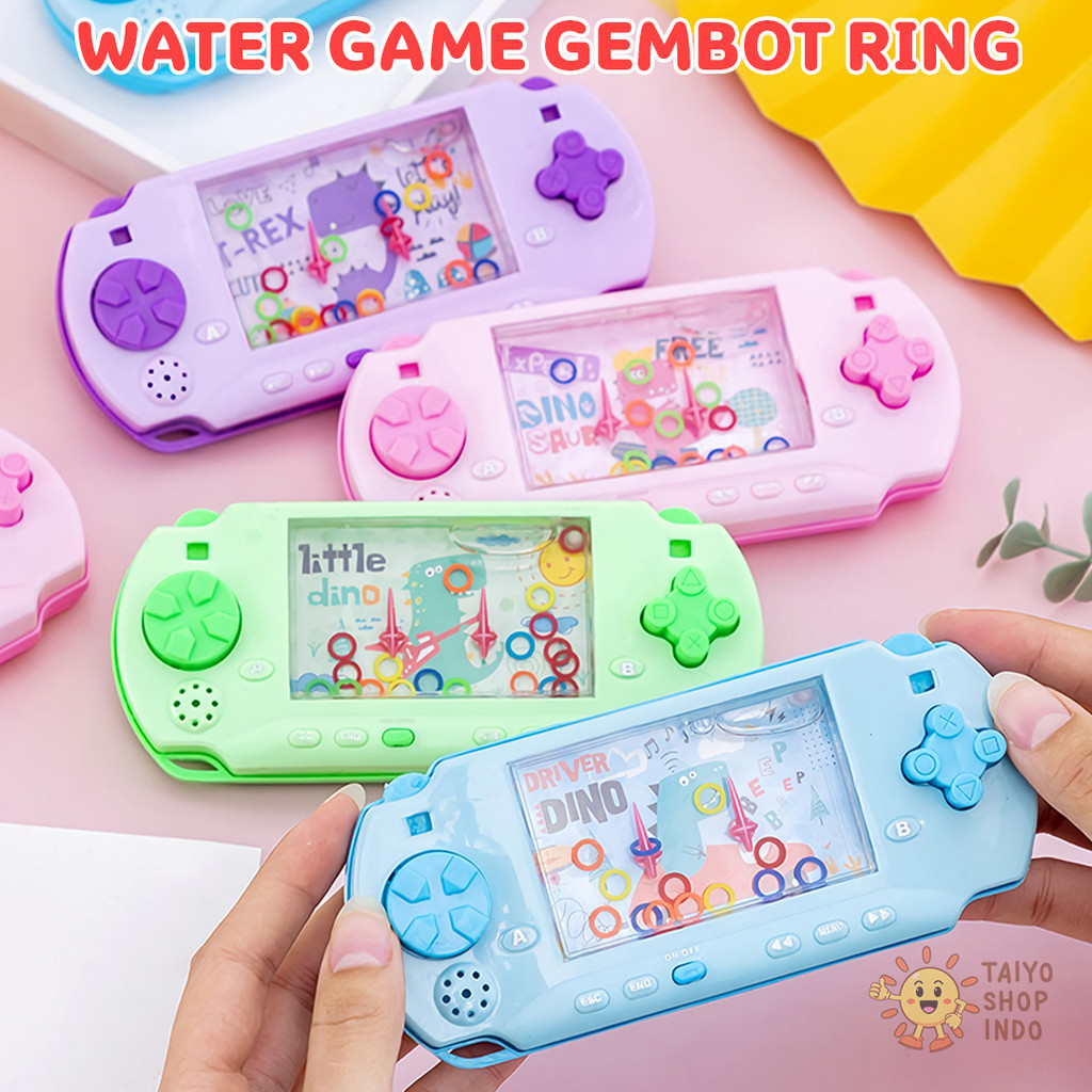 TAIYO Water Game Gembot Ring Air Cincin Gimbot Jadul PSP Plastik Permainan Edukasi Mainan Anak