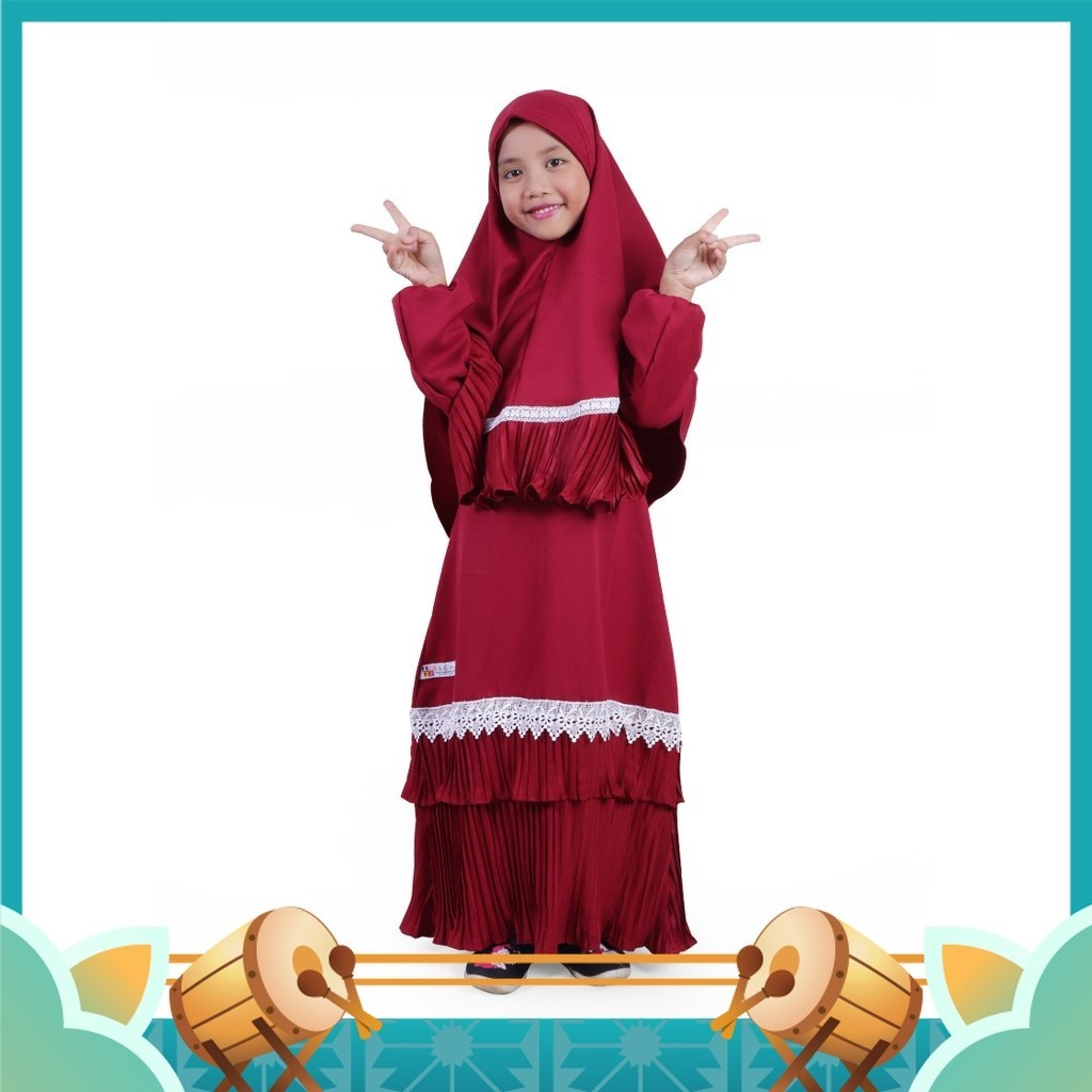 Baju Busana Muslim Anak Lucu Unik Premium / Rita Lady - FIR 096 Baju Gamis Muslim Anak Perempuan Kom