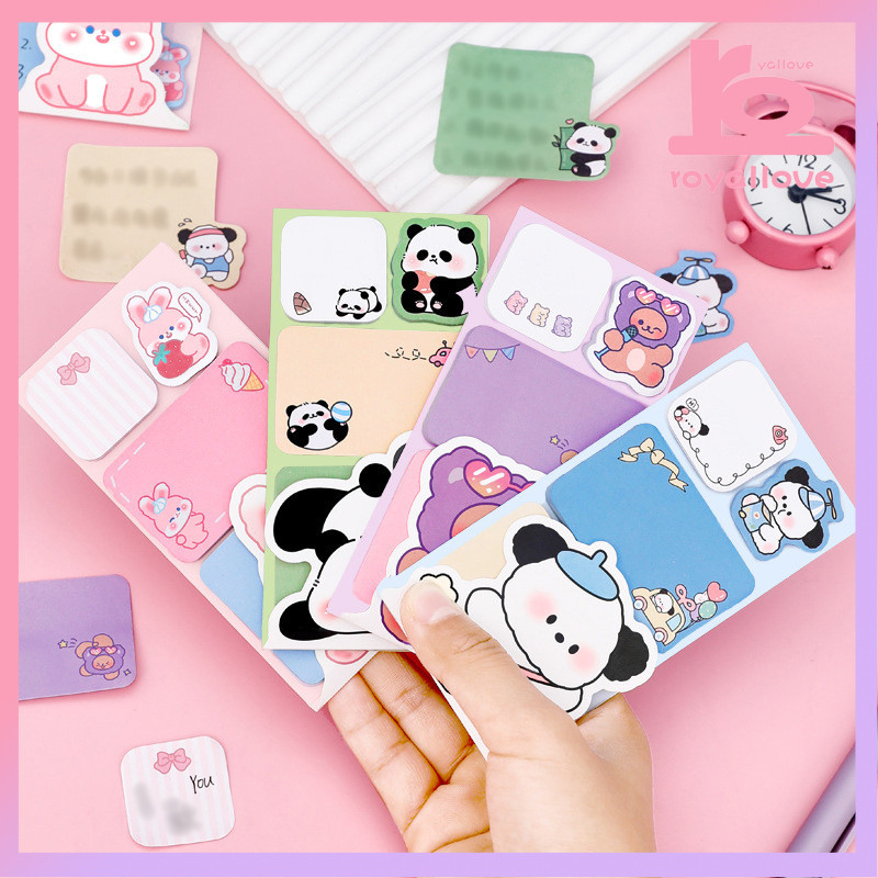 

COD Sticky Notes lembar Sticky Note Buku Stiker Catatan Kombinasi Hewan Kartun Buku Memo Lucu BS