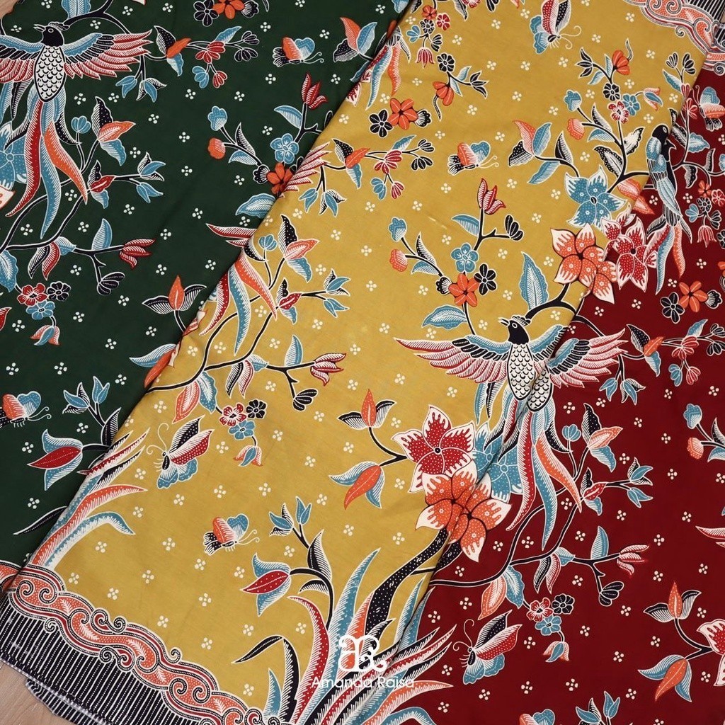 Kain Batik Meteran Potongan Motif Nitik Burung Bertengger