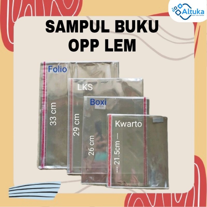 

(25 lembar) Sampul Buku OPP lem Kwarto Boxi LKS Folio