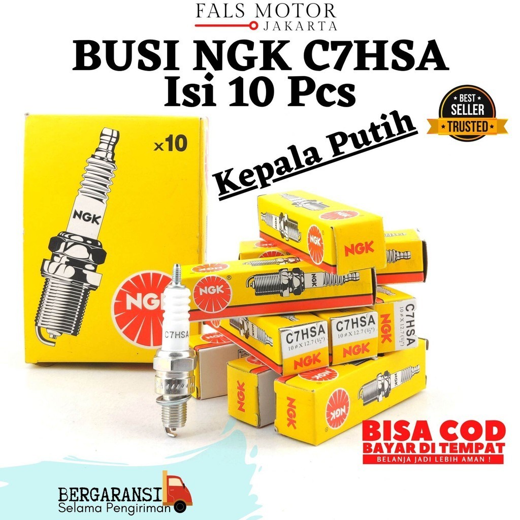Busi C7HSA 10 Pcs Grosir / Busi NGK C7HSA / Busi NGK C7 / Busi C7HSA 10 Pcs / Busi NGK C7HSA 10 Pcs 