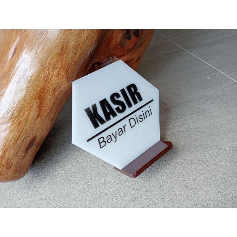 Papan Akrilik KASIR | Sign Label Meja KASIR Akrilik | Penanda Akrilik