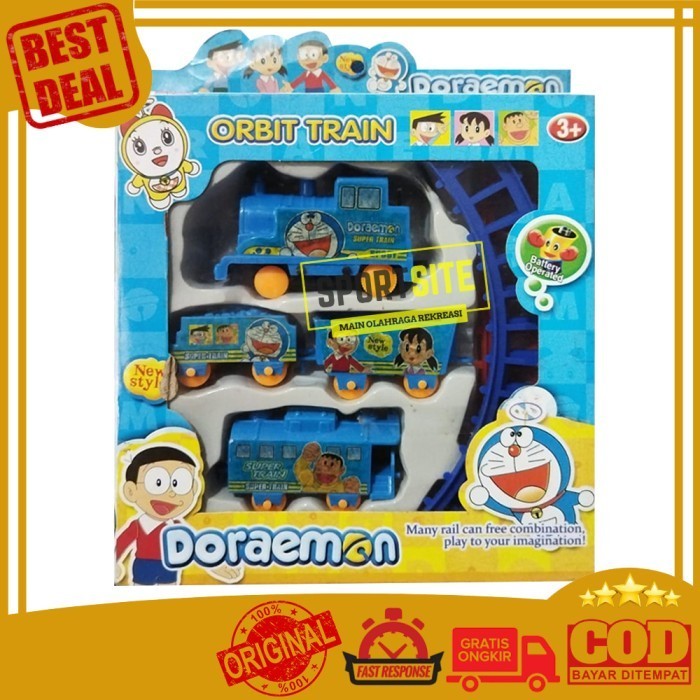 Orbit Train Doraemon Kereta Api Rel Track Set Mainan Anak Playset -KA67