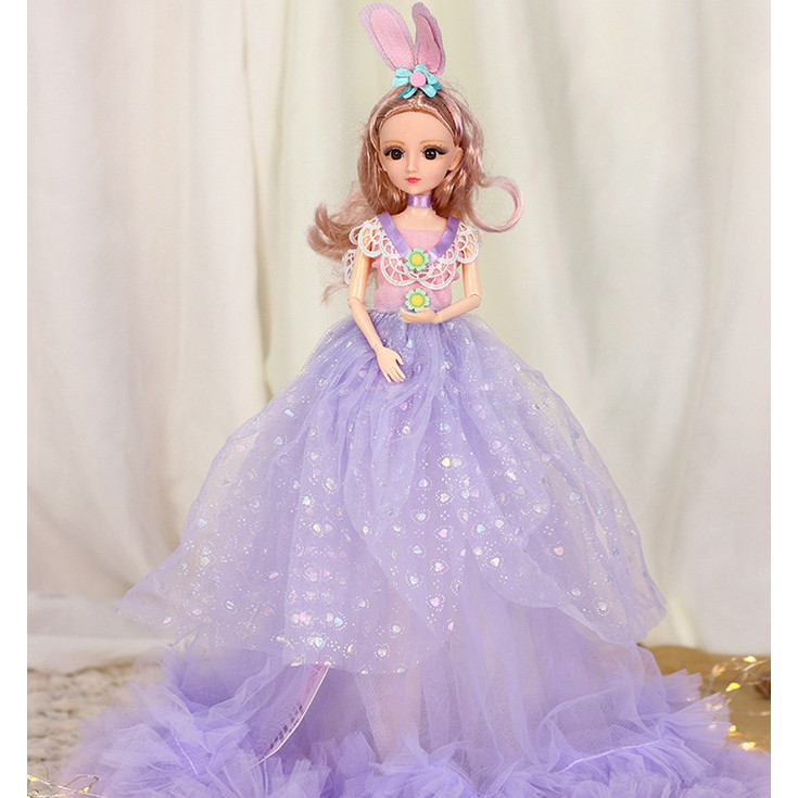 CIBON Mainan Boneka Barbie Besar Set 50cm Original Barbie Doll 3D Princess Mainan Anak Perempuan