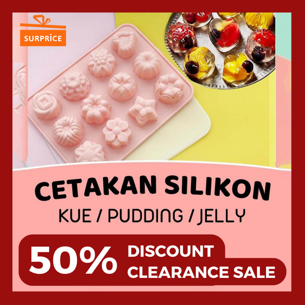 [MEGA SALE] Surprice Cetakan Puding Silikon Doff / Cetakan Kue Silikon / Cetakan Agar Doff