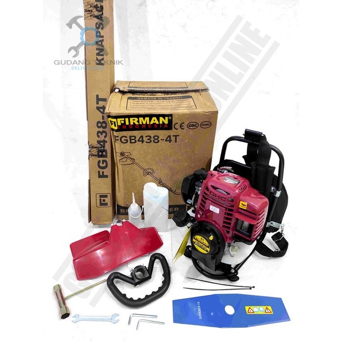 Mesin Potong Rumput Gendong 4Tak FGB438-4T FIRMAN / Mesin Pemotong Rumput Brush Cutter 4 Tak FGB 438