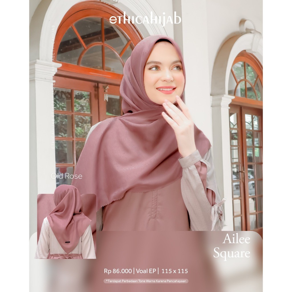 Ethica Hijab Segi Empat Ailee Square Sarimbit