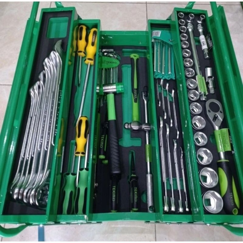 promo TEKIRO TOOL BOX SET 66 PCS / TOOL KIT SET TEKIRO / KOTAK PERKAKAS MEKANIK TOOL BOX TEKIRO