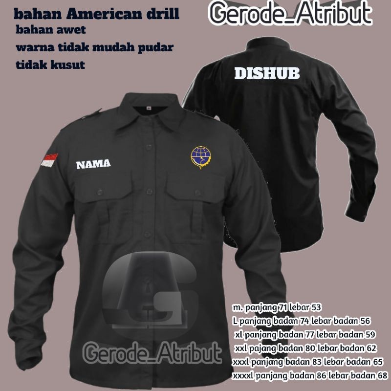 kemeja pdl dishub/ baju kemeja dishub / kemeja dishub /seragam dishub