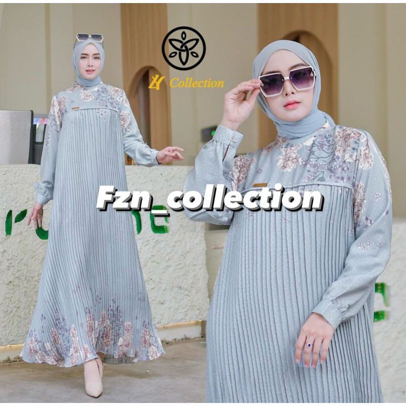 NEW 2024"BIG SALE Gamis Azqia Dress |Gamis Plisket Bahan Lionel Richi  //Gamis Pesta Motif Terbaru /