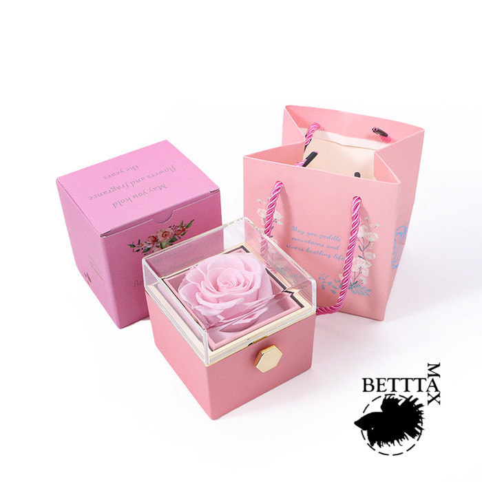 

Kotak Perhiasan Bunga Mawar Hidden Jewelry Box Kado Hadiah Valentine - Pink, Box Saja