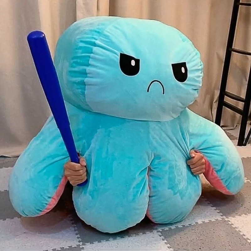 Mainan Plush Toys Gurita Jumbo Mainan Anak plush Toys Boneka Gurita Octopus Doll Berubah Bolak Balik