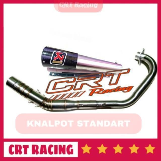 Knalpot Racing Akrapovic R15 Cbr150r Gsx150 Vixion Cb150r Sonic150 Satria fu Mxking Verza Megapro CR
