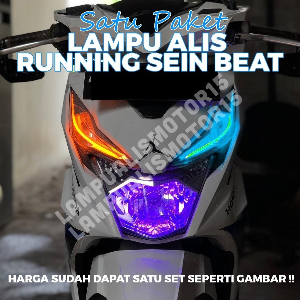 MODE WELCOME LAMPU ALIS HONDA BEAT GRATIS DEVIL EYE / LAMPU VARIASI MOTOR BEAT