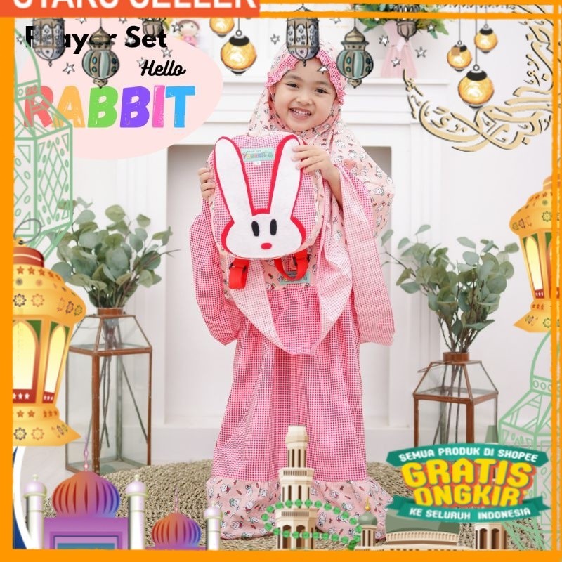 MUKENA ANAK PRAYER SET HELLO RABBIT ORIGINAL YASAMINE COLLECTION || Mukenah sajadah anak || mukenah 