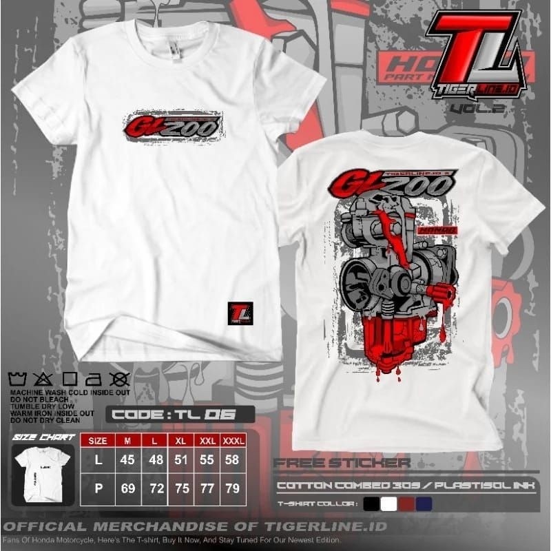 Kaos Tiger Herex GL200 Kaos Racing Kaos Tiger revolution  kaos honda kaos murah berkualitas tigerlin