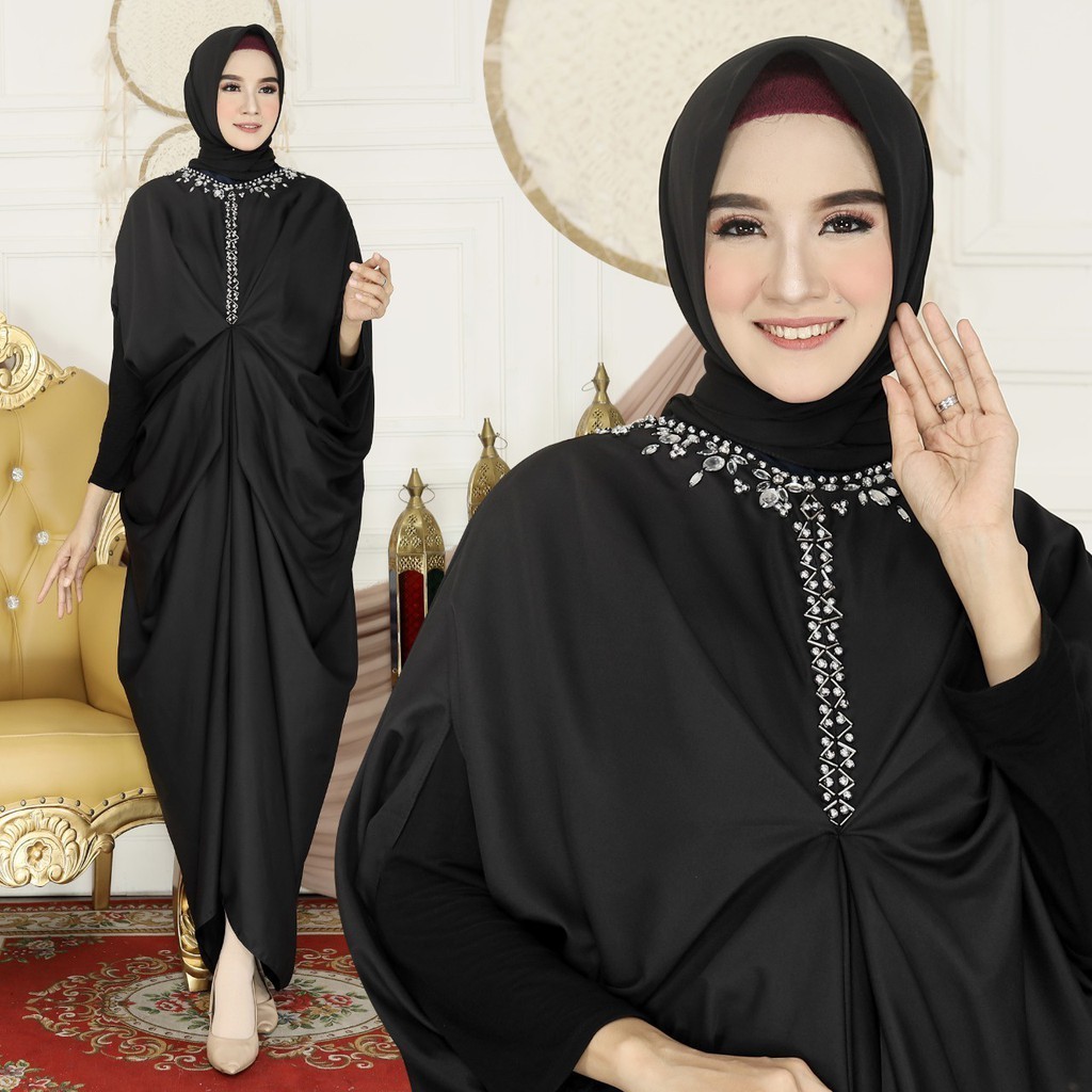 Gamis Kaftan Wanita Muslim Model Kalong Bahan Velvet Roberto Triana / Baju Lebaran / Gamis Lebaran /