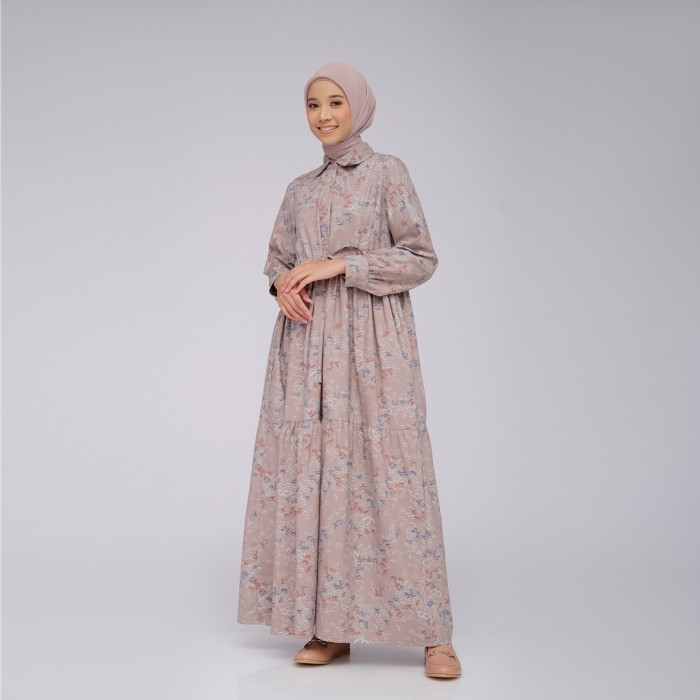 *PROMO*-Spesial Ramadhan ZM Zaskia Mecca - Tabia Brown Gamis - Aksara Nusantara - Edisi Batak - XXL