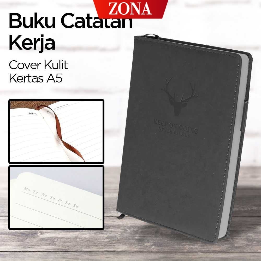 

ZONA Buku Catatan Harian Notebook Diary Cover Kulit 180 Lembar A5 - CW-5025