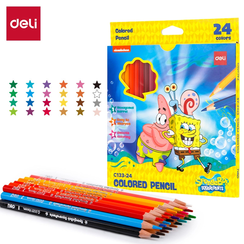 

Pensil Warna Deli Spongebob 24 Warna Panjang - EC133-24