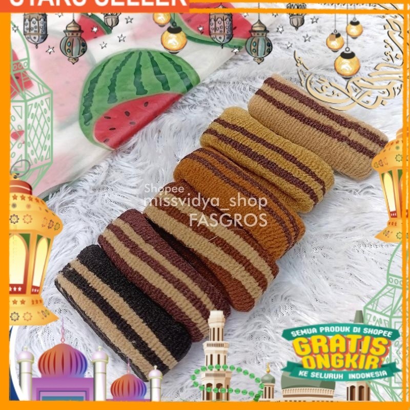 

Ikat Rambut Donat Brownis Lapis/ King J Snack