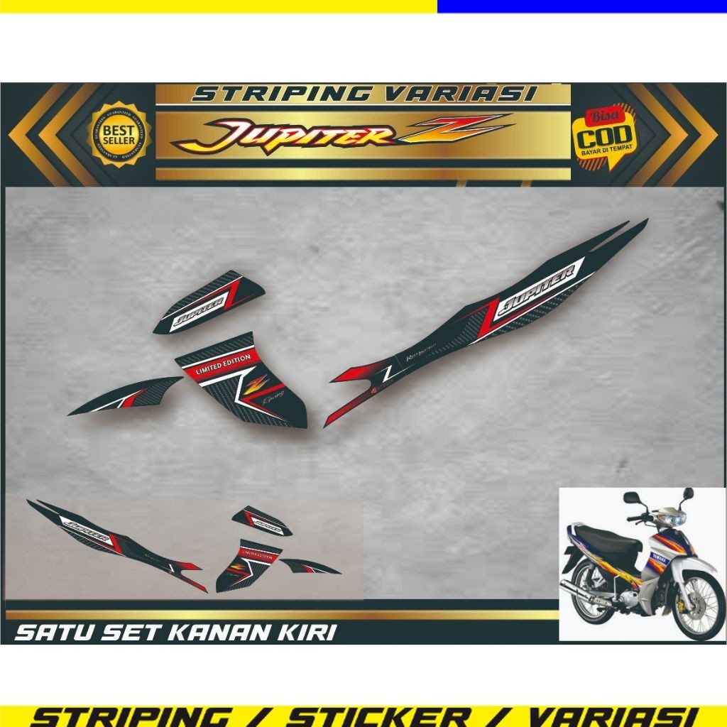 STRIPING TERLARIS striping stiker jupiter z old burhan variasi stiker motif simple jupiter z