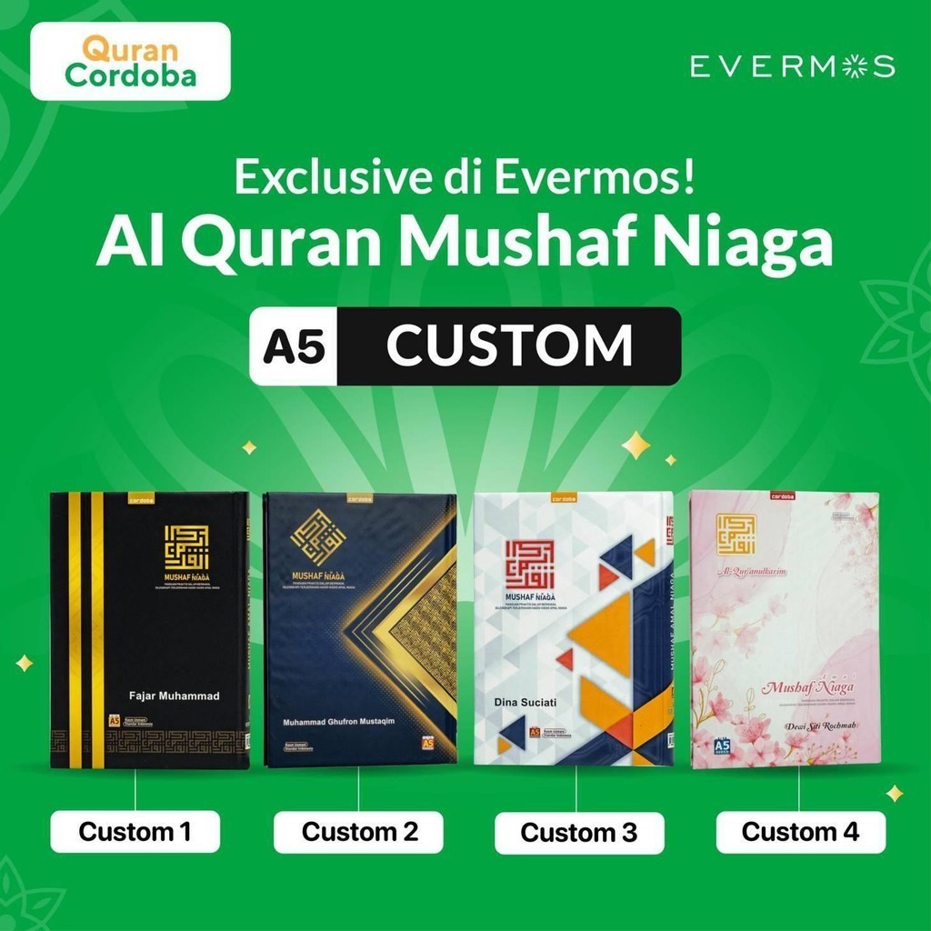 

[PO] Cordoba - Al Quran Mushaf Niaga A5 Custom Nama