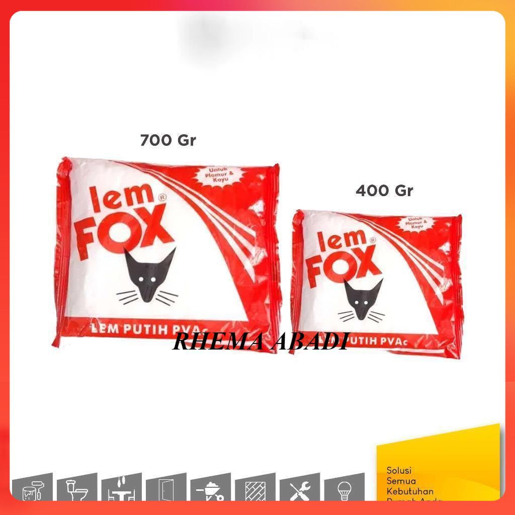 

Lem Fox Putih 400 gr 700 gr Lem Kayu PVAc Lem Plywood Lem Serbaguna