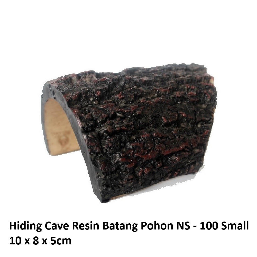 Tempat Sembunyi Resin Batang Pohon Goa Hiding Cave Reptile Ular Gecko Nomoy NS-100 S