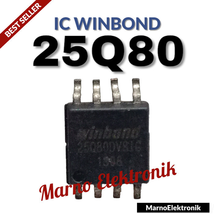 IC WINBOND 25Q80 IC EPROM FLASH SPI 25Q80DVSIG IC MEMORY 25Q80 -BB12