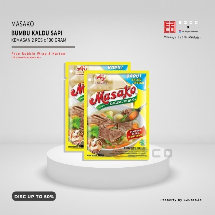 

MASAKO BUMBU KALDU SAPI KEMASAN 2 PCS X 100 GRAM