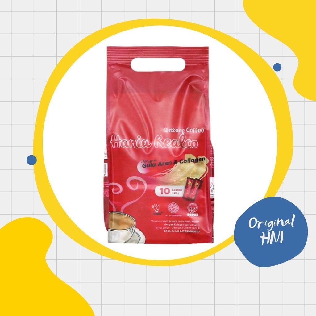 

Kopi Hania Realco Ginseng HNI HPAI isi 10 sachet Kopi yang menyehatkan LORD15