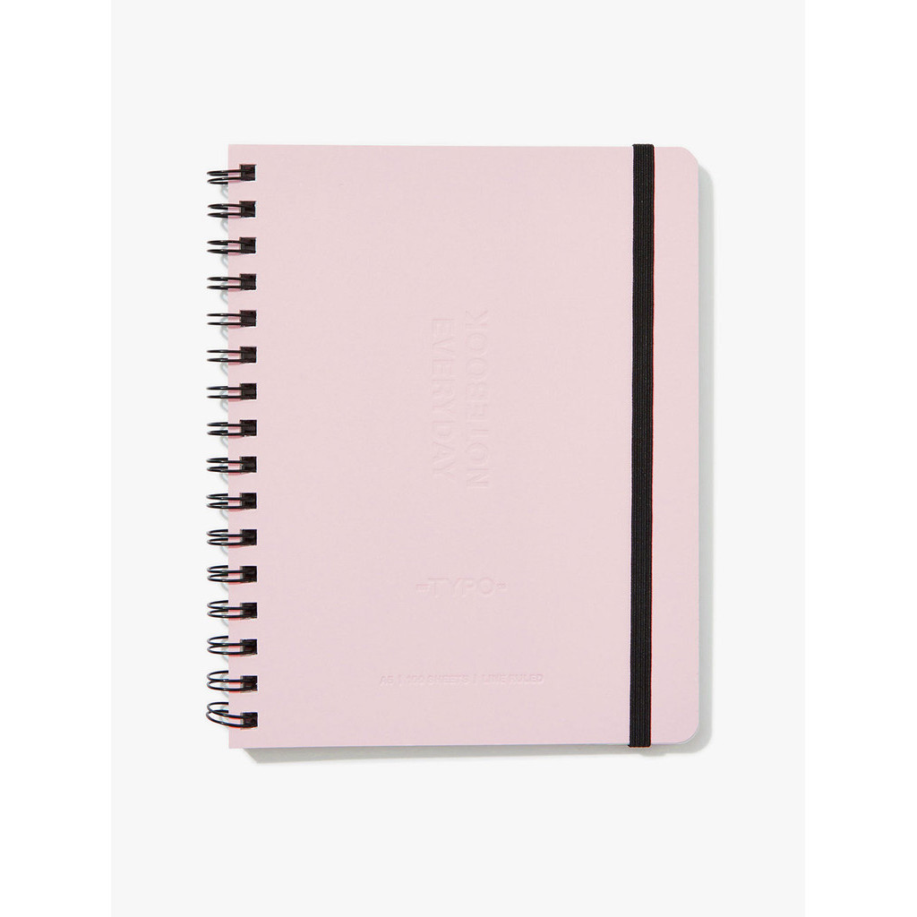 

Typo - Buku & Alat Tulis - A5 Everyday Notebook - Ballet Blush Debosse