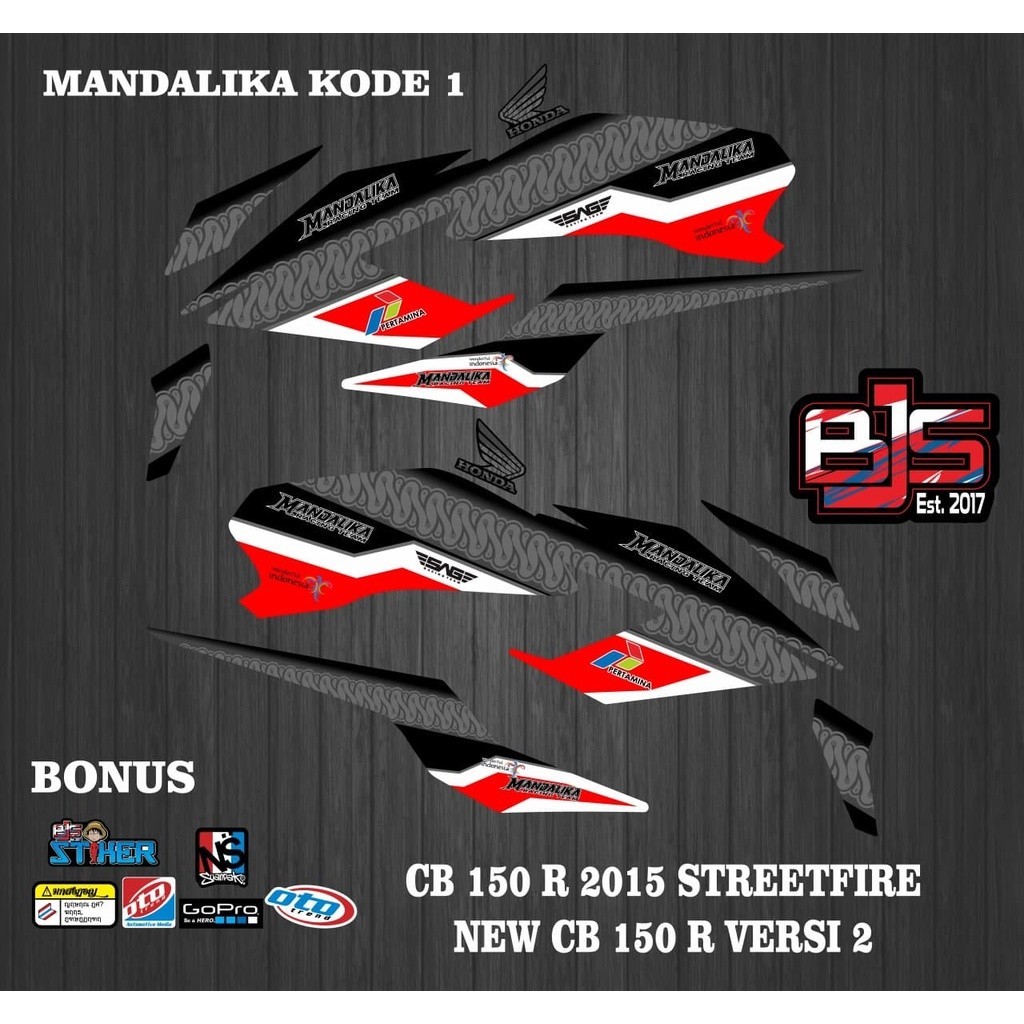 striping new cb 150 r - striping sticker stiker polet lisi new cb 150 r cb 150 r 2015 kedua mandalik