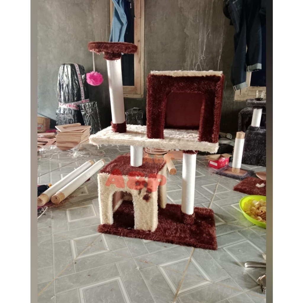 rumah kucing interaktif Cat Tree / Cat Toys / Kandang Kucing / Catcondo / Rumah Hewan / Cat Scratcher Kitten Persia Himalaya