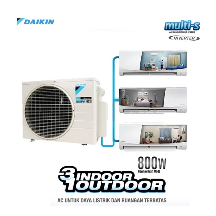 AC DAIKIN Multi S 1/2PK + 1/2PK + 1/2PK - Daikin Multi S - Daikin 3 Koneksi