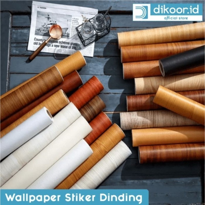 RB Wallpaper Sticker Dinding Motif serat KAYU gh052 45 cmx 8s/d 9 Meter - serat gh052