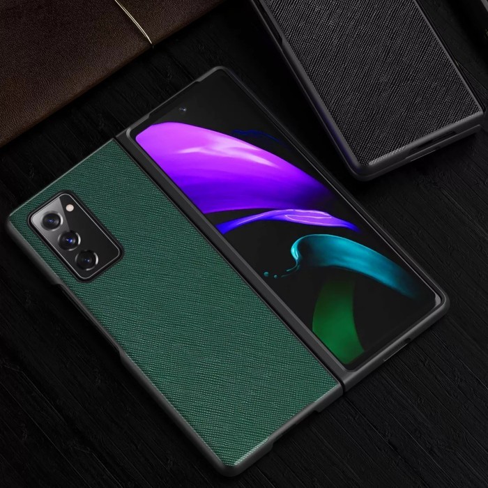 Case Lipat Samsung Galaxy Z Fold 2 Leather Patern Hardcase Cover Fold2