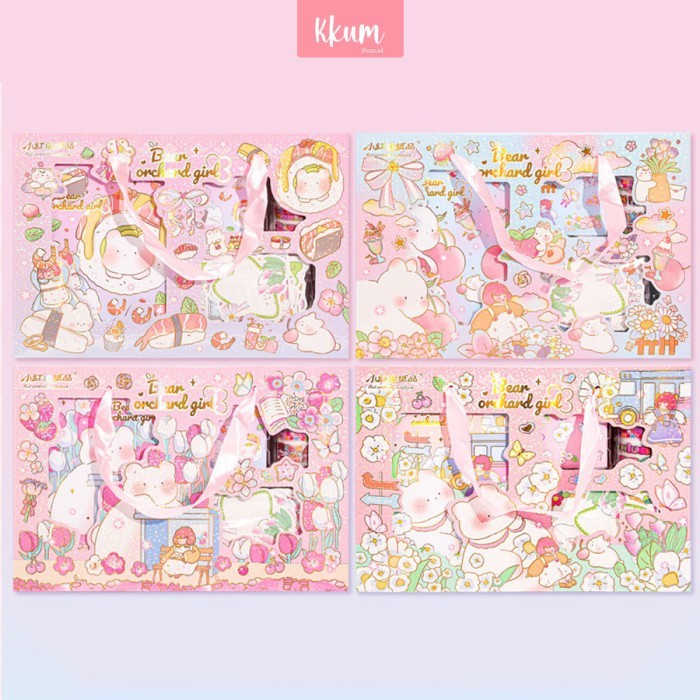 

7 in 1 Gift set notebook 32K/ Hampers ulang tahun anak paket jurnal - Bear