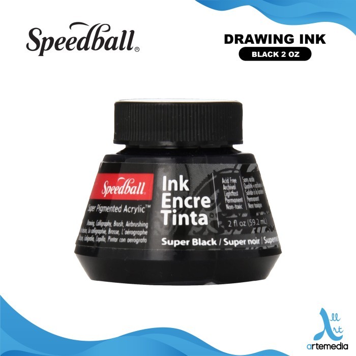 

[BIG SALE] Tinta Kaligrafi Speedball Super Pigmented Acrylic Calligraphy Ink - BLACK