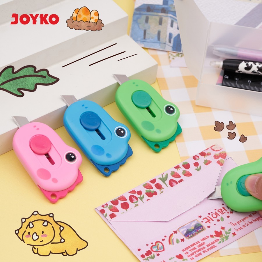 

Mini Cutter Pisau Pemotong JOYKO CU-0520 / Kater Anak-Anak Model Dino Lucu Imut