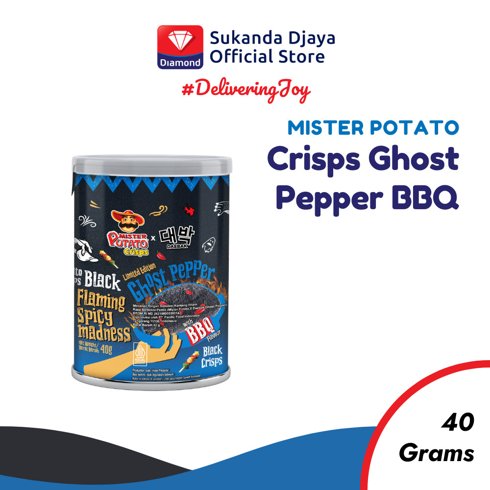 

Mister Potato Snack Crisps Ghost Pepper BBQ 40 Gr