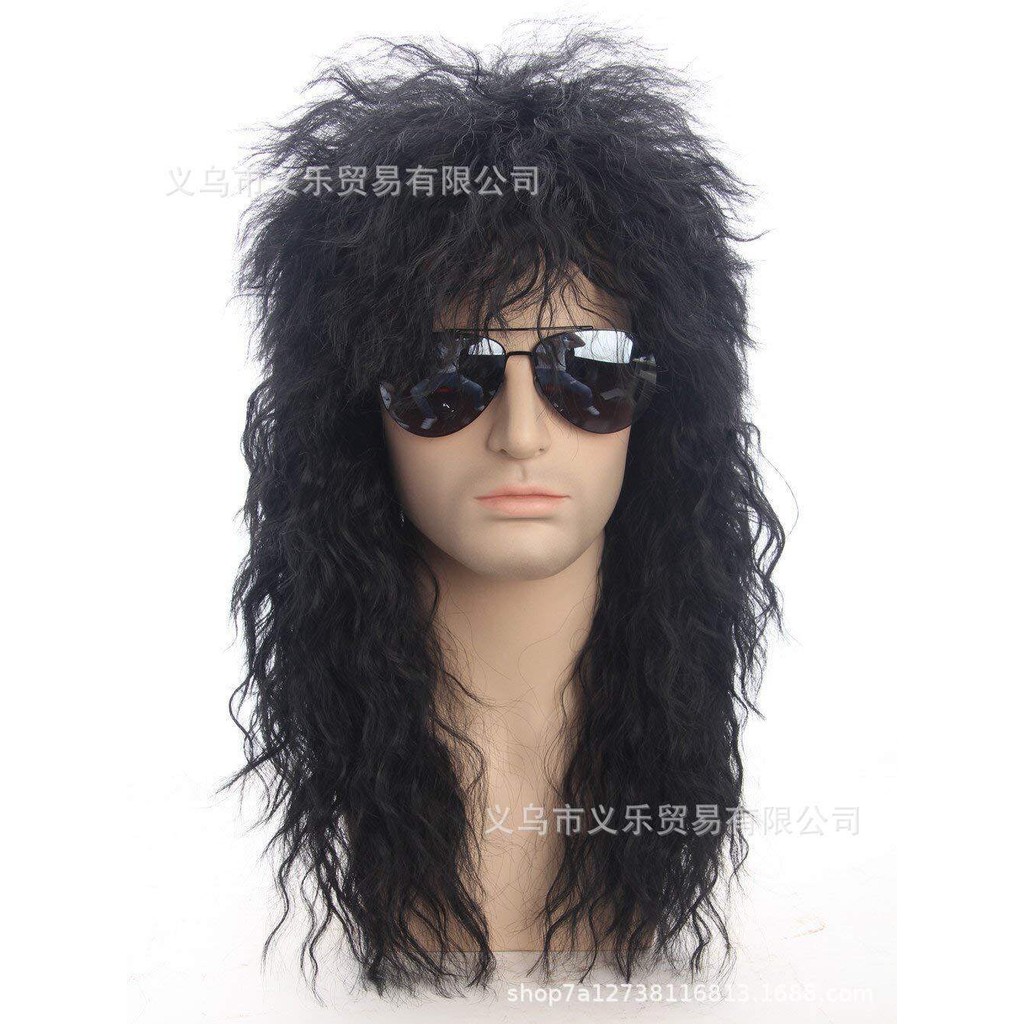 【Fast delivery】 80s rock star S-bend wig Reggae Crazy Singer wig -DMS