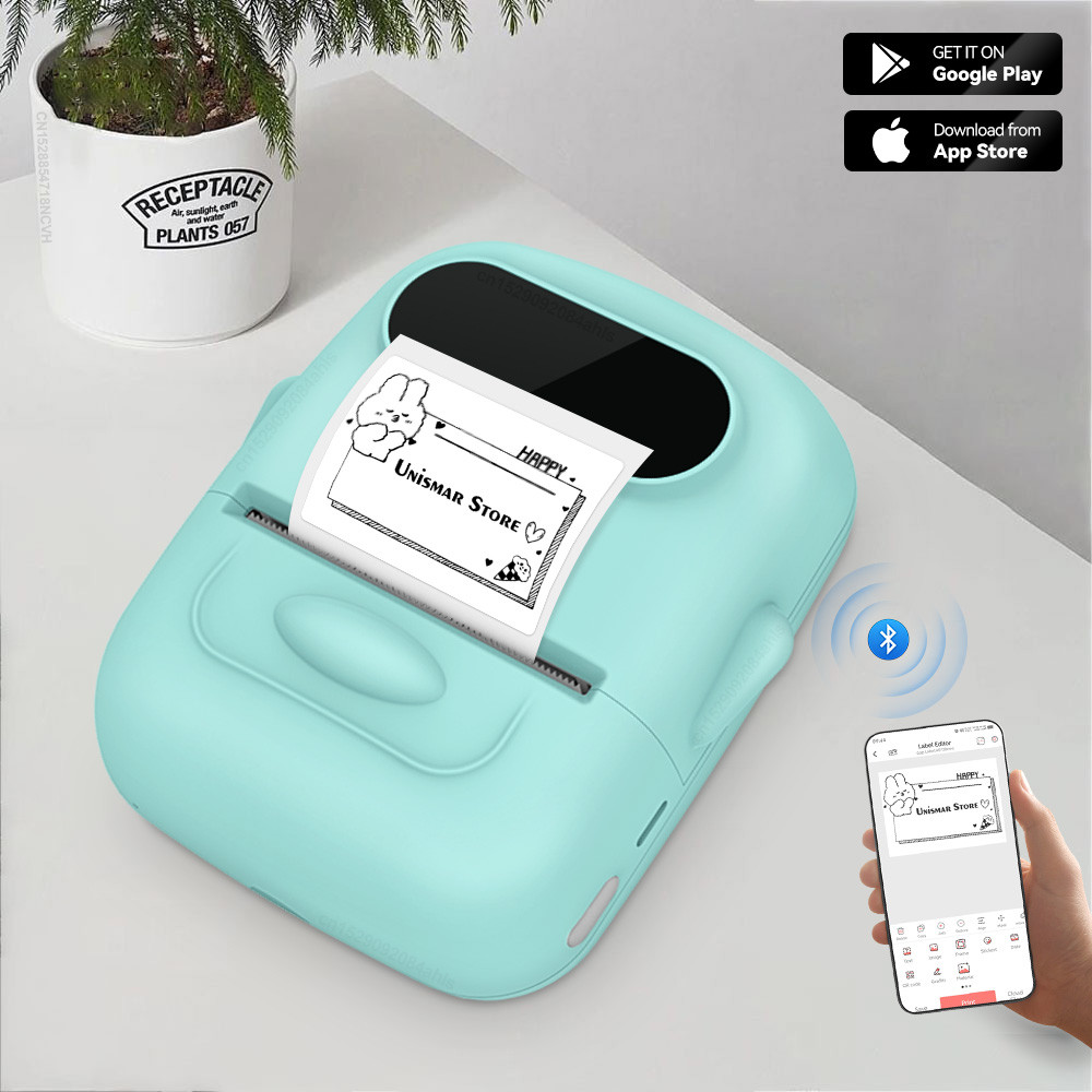 

Wireless Label Printer Marklife P50 Portable Adhesive Sticker Mini Printer Similar as M110 Labeling Machine or 4PK Label Paper