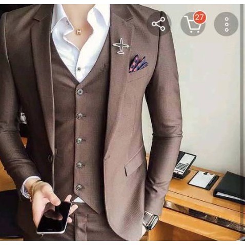 GOLDY OUTFIT - Jas Celana Rompi Coklat - High Quality