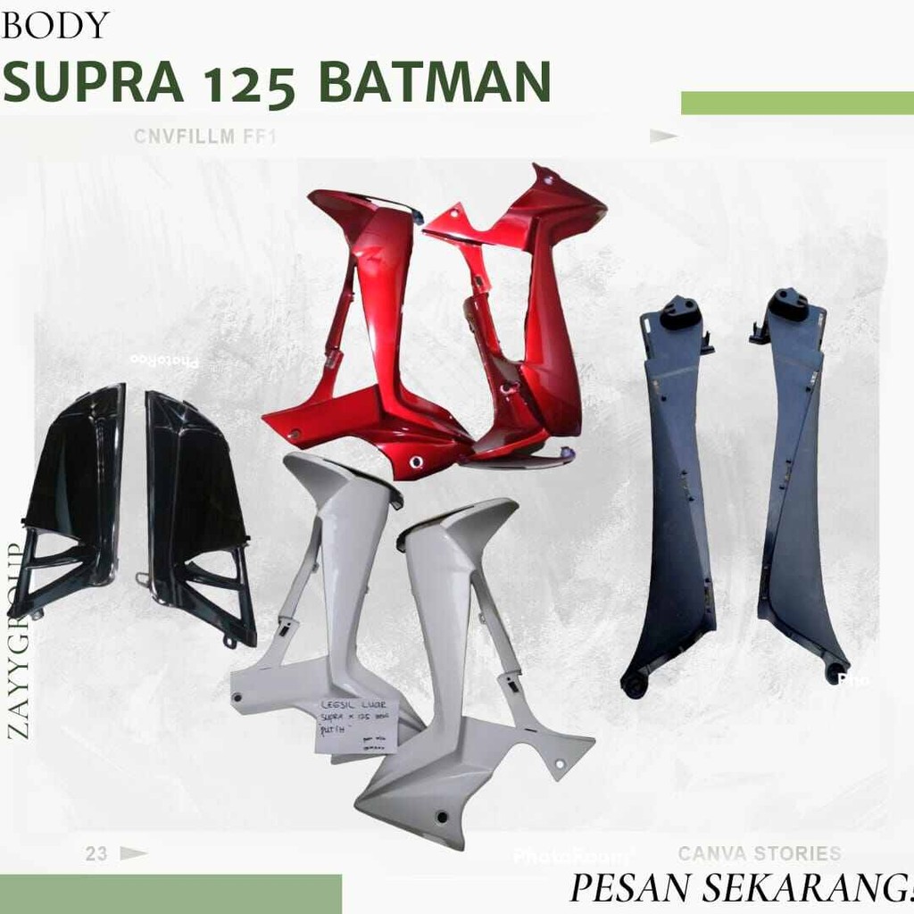 Sayap Sepaket Honda Supra X 125 New Batman 2007-2013
