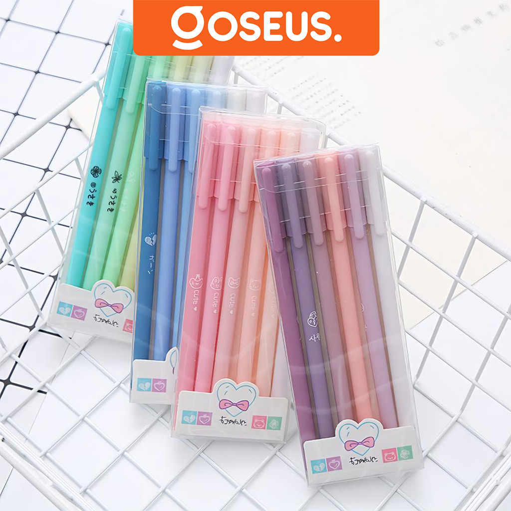 

6Pcs Pulpen Gel 0.5mm Macaroon Pena Gel Morandi Alat Tulis Sekolah Aesthetic ATK3005