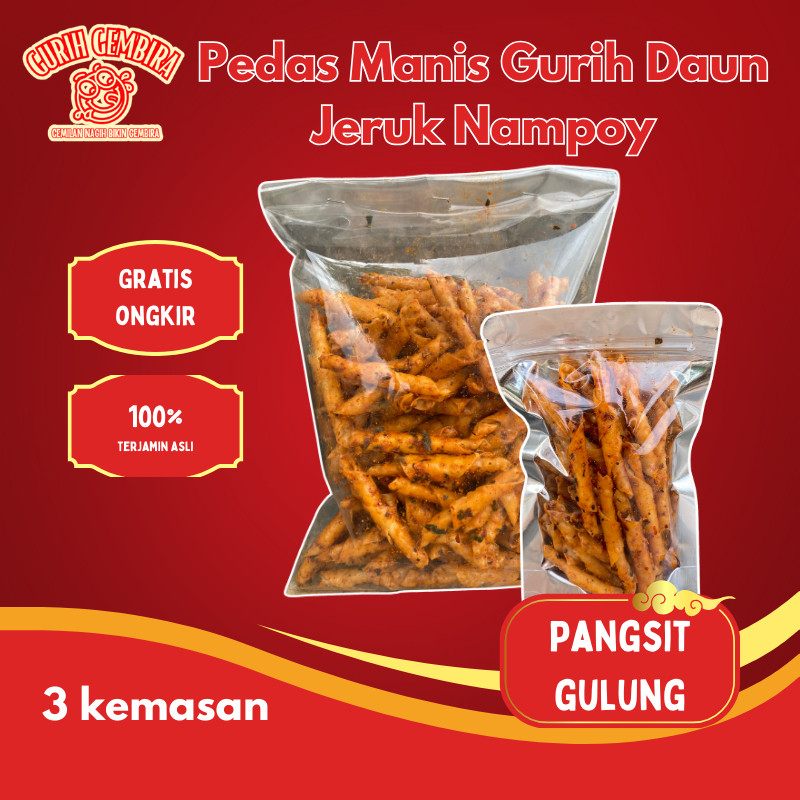 

GurihGembira Pangsit Gulung Nampoy Pedas Manis Gurih Premium 100 gram