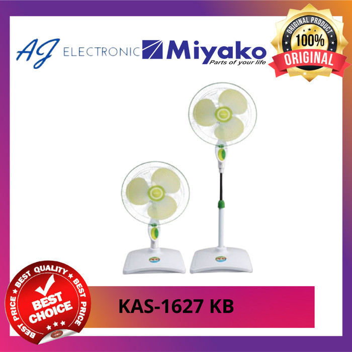 KIPAS ANGIN MIYAKO KAS-1627KB / KAS1627KB / KAS-1627 , 16 INCH